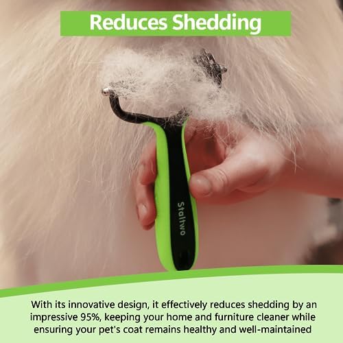 Staltwo Deshedding Dog Brush, Deshedding Undercoat Rake - Image 6