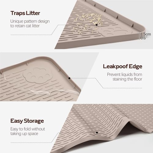 Silicone Cat Litter Mat for Litter Box 70”x45” Large Cat Mat - Image 4