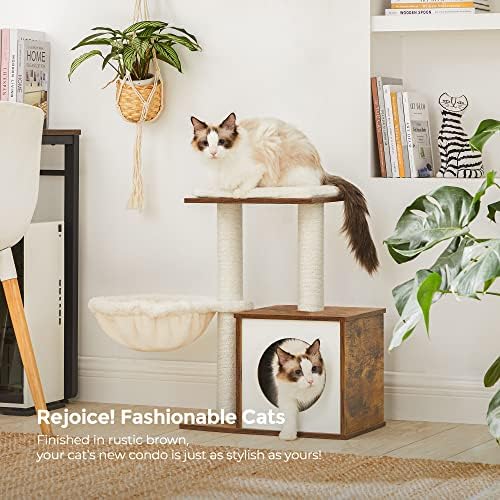 Feandrea Small Cat Tree for Kittens, Cat Condo - Image 7