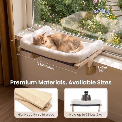 Pecute Cat Windowsill Perch, Cloud-Soft Cat Bed - Image 3