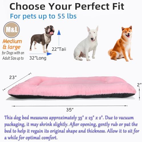 36 Inch Dog Crate Pad Washable, Ultra Soft Cute Dog Crate Bed 36 x 24 - Image 4