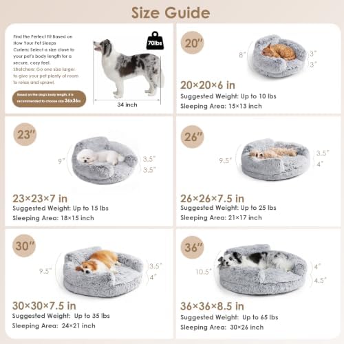 EHEYCIGA 20" Calming Donut Dog Bed - Image 3