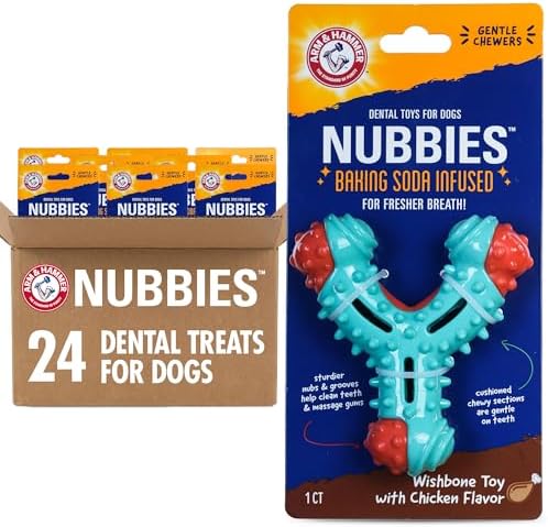 Arm & Hammer Nubbies Wishbone Dental Dog Chew Toy, Chicken Flavor by ArmHammer