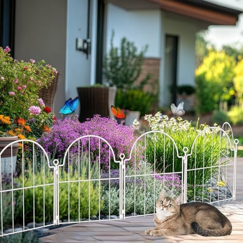 10 Pack White Decorative Garden Fence, 17in x 10ft, - Image 2