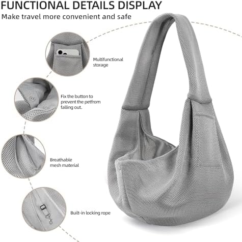 Dog and Cats Carrier Sling, Breathable Puppy Small Pet Carrier - Image 3