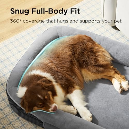 Bedsure XLPro 360°Oval Bolster Orthopedic Dog Beds Large Sized Dog - Image 3