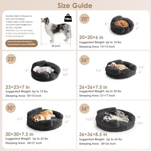 EHEYCIGA 30" Calming Donut Dog Bed - Image 3