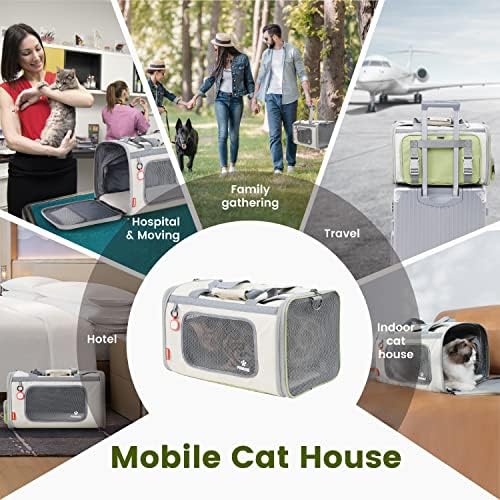 Pawaii Cat Carrier Airline Approved Expandable Breathable Safety Leash - Image 5