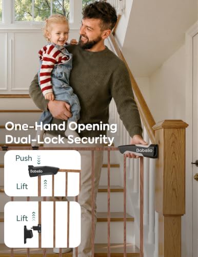 Babelio 34" Extra Tall No Bottom Bar Baby Gate - Image 5