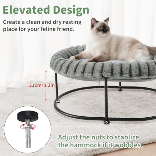 Sunhoo Elevated Cat Bed for Indoor Cats Raised Kitten Hammock Large High Puppy - Image 2