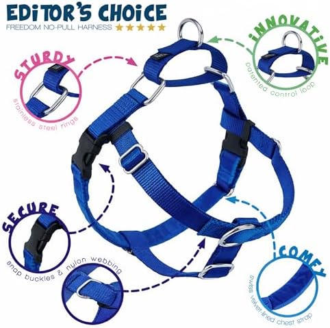 2 Hounds Design Freedom No Pull Dog Harness, 1 inch XXL, Royal Blue - Image 4