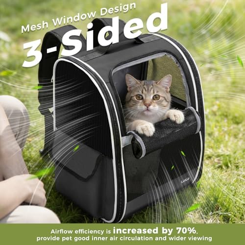 Lekereise Dog Carrier Backpack for Small Medium Dogs Cats up to 18 lbs - Image 2
