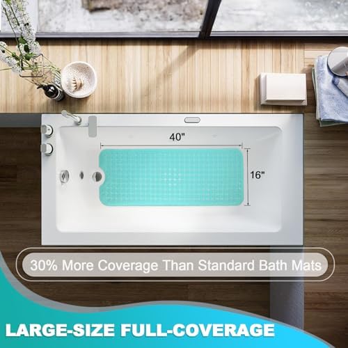 Bathtub and Shower Mats, 40x16 Inch Extra Large Non Slip Soft Bath Tub Mat - Image 4