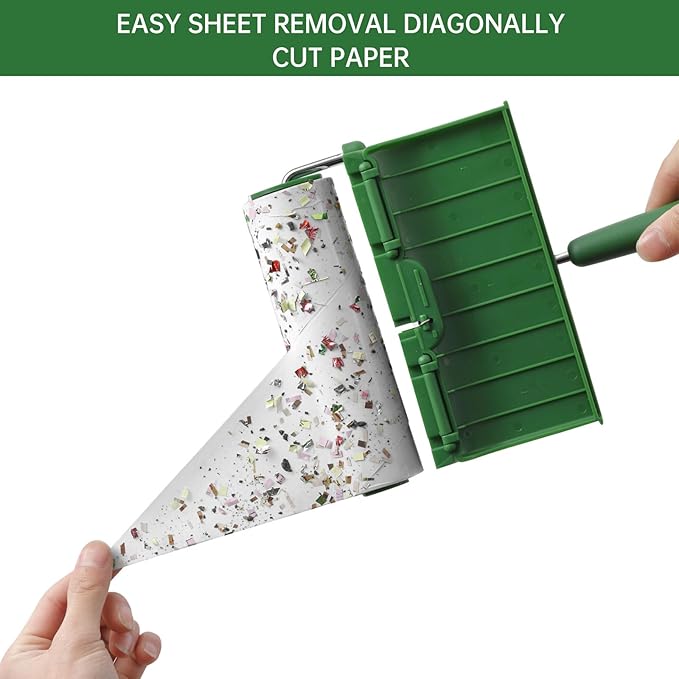 Fedicelly Large Lint Rollers Pet Hair Extra Sticky Refills,Mega Value Set 6.3 inches Wider with 320 Sheets for Cat and Dog Hair Removal,80 Sheets Per Roller (Pack of 4)