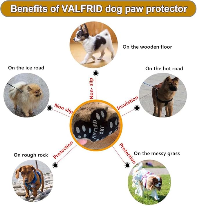 Dog Paw Pads Anti-Slip Paw Protector,15 Sets-60 Pads Keeps Dogs from Slipping On Hardwood Floors,Traction Control Non-Skid Stronger Adhesive for Senior Dogs and Weak Paws Multicolor S