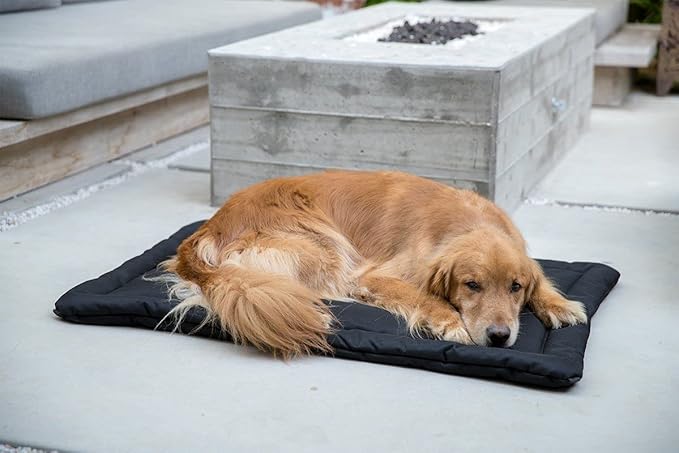 K9 Ballistics Tough Ripstop Dog Crate Pad - Durable & Machine Washable with Non-Skid Bottom and 120-Day Warranty, Fits 30" Wire Crates - Small, Obsidian Black