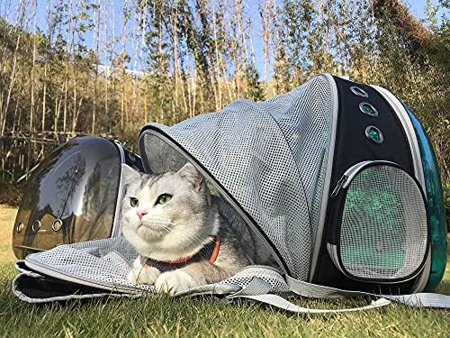Tinted Blue Cat Backpack, Expandable Space Capsule Polarized Pet Carrier - Image 5