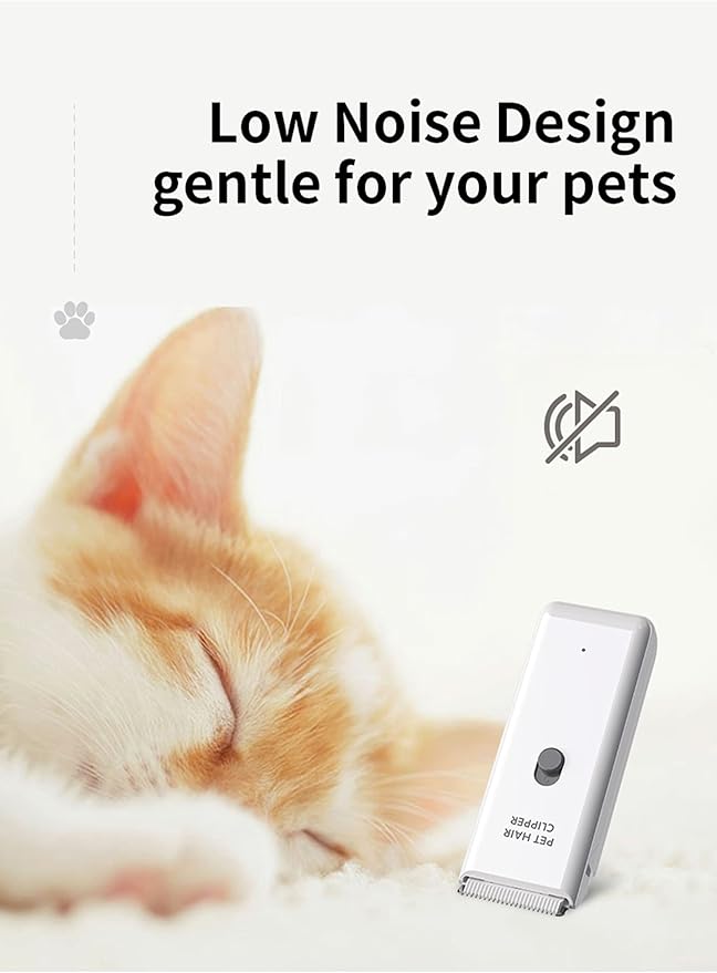 Dog Cat Home Hair Waterproof Clipper Portable Electric USB Rechargeable Pet Grooming Tools Low Noise Shaver Cordless Trimmer for Small and Large Pets