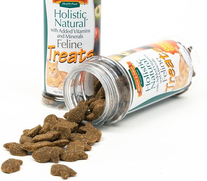 Bench & Field Holistic Natural Healthy Kitty Cat Treats | Crunchy Fish-Shaped Bites | Delicious Seafood Flavored Snack, 3-Ounce (Pack of 2 Bottles)