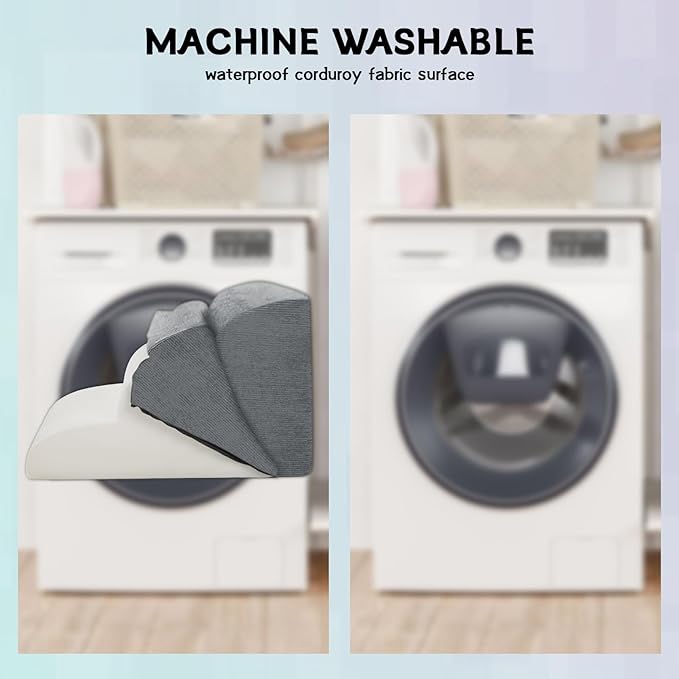 Dog Stairs & Steps for High Beds, 2 Steps High Density Foam Waterproof Dog Ramp for Small Dogs and Cats, Pet Stairs with Removable Washable Cover for Bed, Couch, Sofa and Car (H: 11.8")