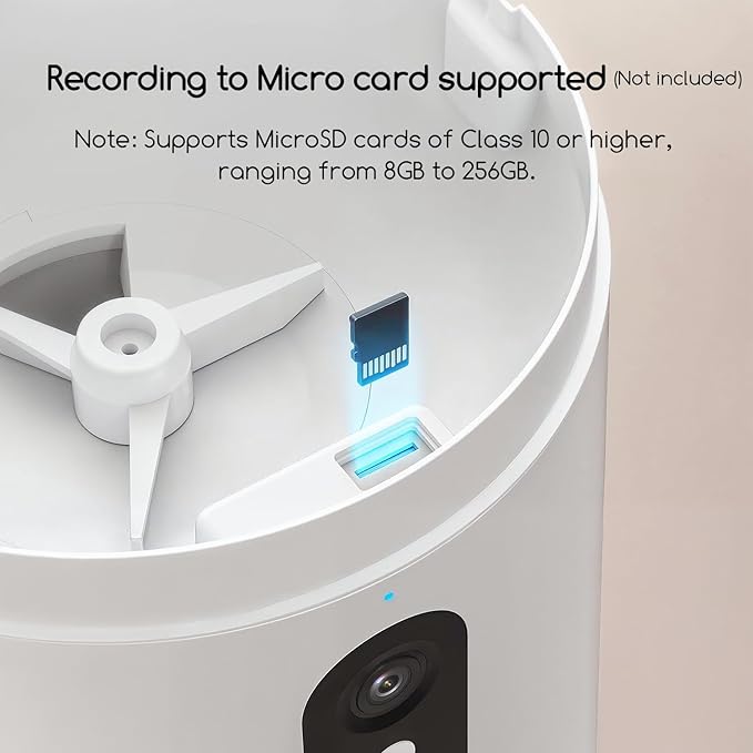 Faroro Automatic Cat Feeder with Camera, 3MP HD Video with Night Vision, 5G WiFi Cat Feeder Automatic with APP Control, 2-Way Audio, Low Food Sensor, Motion Alerts for Cats and Dogs