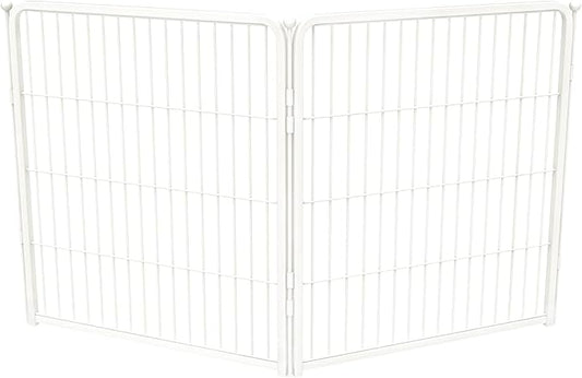 FXW Homeplus Unleashed Indoor Dog Playpen - Stress-Free and Safe Play, Heavy Duty 32 Inch 2 Wire Panels Dog Pen for Puppy and Small Dogs, White│Patented