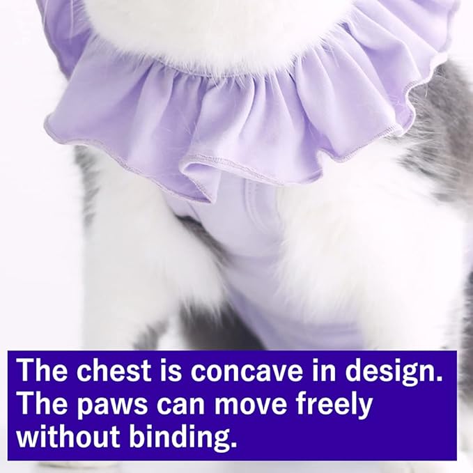Cat Recovery Suit for Abdominal Wounds and Skin Diseases, Breathable Surgical Recovery Shirt After Surgery Wear Anti Licking Wounds,E-Collar Alternative for Cats Pet Kitten(RSC01-orange-l)