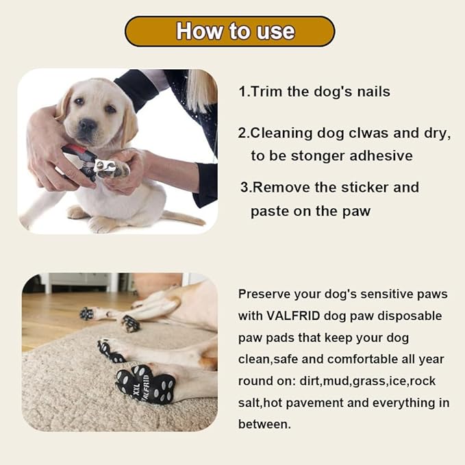 Dog Paw Pads Anti-Slip Paw Protector,15 Sets-60 Pads Keeps Dogs from Slipping On Hardwood Floors,Traction Control Non-Skid Stronger Adhesive for Senior Dogs and Weak Paws Multicolor L