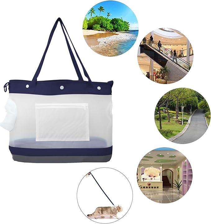 Dog Purse Carrier for Small Dogs Cat Kitty Puppy Rabbit Bunny Dog Cat Bag Carrier for Animals up to 22lbs Soft Sided Collapsible Pet Carrier Sling for Outing Travel Vet-Light Blue