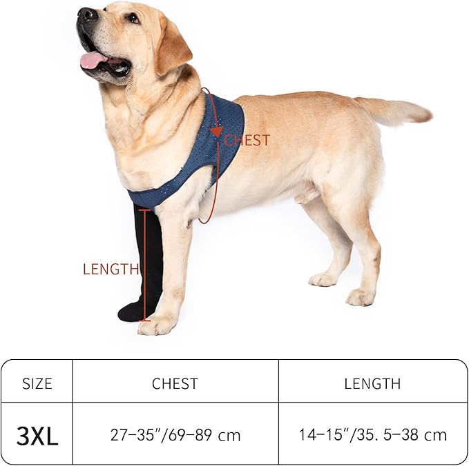 COODEO Dog Socks to Prevent Licking Paws, Healing Boots & Paw Protectors with Non-Slip Bottoms for Wound Protection, Waterproof Sleeve Shoes for Licking（Purple，3XL_Right