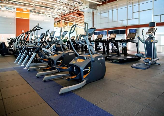 American Floor Mats - Extreme Rubber Gym Tiles - 1 Inch Thick Colorful Rubber Mats - Superior Shock and Sound Absorbing - Solid Black 100 Mat Pack (Covers 400 Sq Ft)