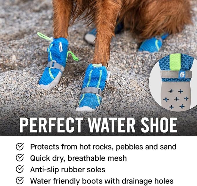 Canada Pooch Dog Boots for Hot Pavement - Dog Boots & Paw Protectors with Anti Slip Rubber | Water Friendly, Breathable Dog Shoes for Hot Days, Great for Dogs Neon Pink - Size 4
