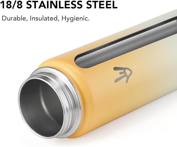 Enerbone 32 oz Insulated Water Bottle, Stainless Steel Bottle with Carrying Strap, Double-Wall Vacuum Insulation Design, Leakproof Sports Bottle with Straw, Keep Drinks Cold or Hot for Hours