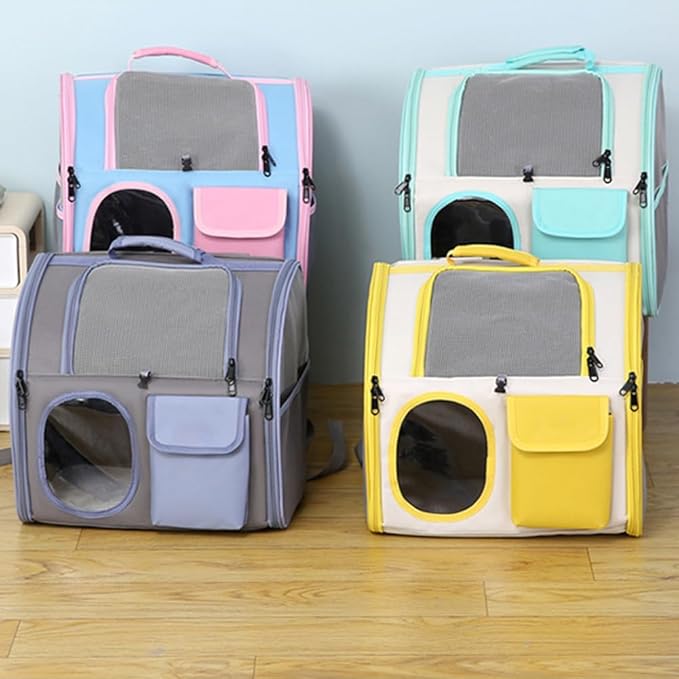 Cat Dog Carrier Backpacks,Pet Backpack Carrier, Bubble Backpack Pet Carriers with Breathable Mesh for Cats Small Dogs Puppies Animals for Travel, Hiking, Camping or Outdoor Use (Pink)