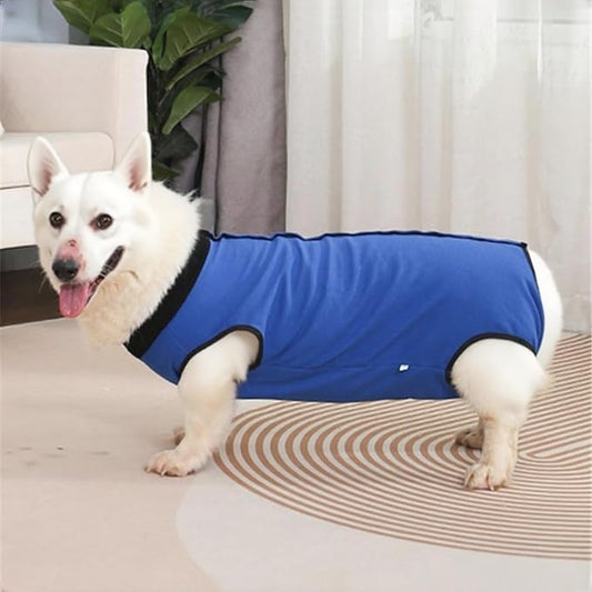 Dog Surgery Recovery Suit,Abdominal Surgical Suit for Dogs,Recovery Suit for Dogs,Prevent Licking Surgical Wound Dog Cone Alternative Blue L