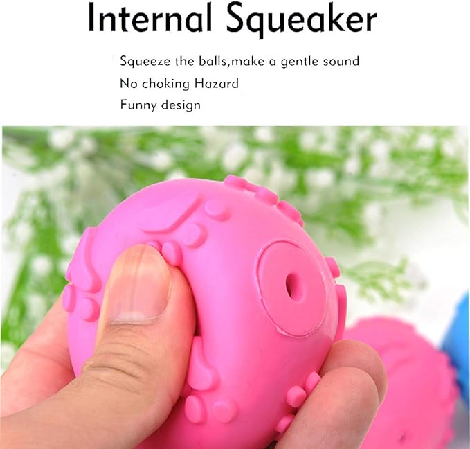 Dog Toys ，Dog Balls for Small Medium Large Dogs Squeaky Toy Balls 3 Pcs
