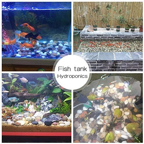 Voulosimi River Rock Stones, Natural Decorative Polished Mixed Pebbles Gravel,Outdoor Decorative Stones for Plant Aquariums, Landscaping, Vase Fillers (4 LB, Mixed Colors)