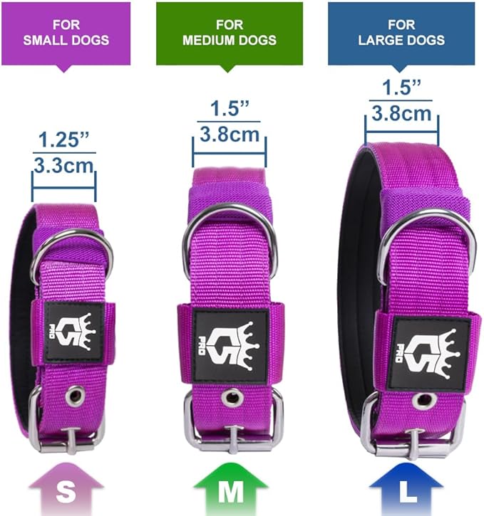 TSPRO Tactical Dog Collar 1.5 Inch Wide Thick Dog Collars with Heavy Duty Metal Buckle, Durable, Strong, Adjustable for Medium to Large Dogs (Camo Khaki L)