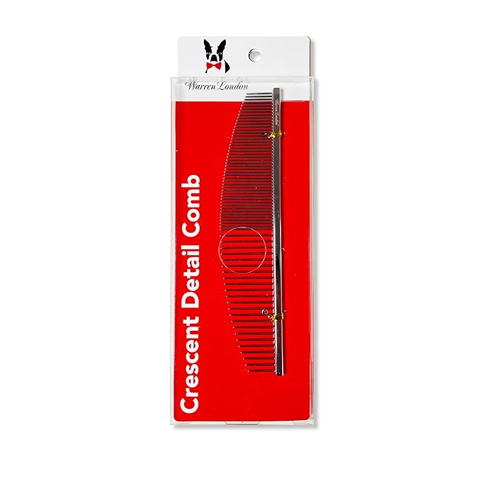 Warren London Copper Crescent Comb 6.5 inches – Premium Dog Grooming Comb for Professional-Quality Results Comfort Control Durability and Detail