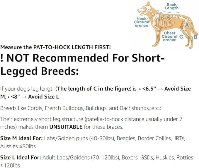 Dog Knee Brace with Adjustable Support – ACL & CCL Tear Recovery, Post-Surgery Stabilization, Mobility Aid for Rear Legs – Includes Secure Chest Harness for Dogs(Left,M)