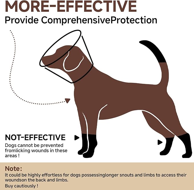 Dog Cone Collar XL, Soft Cones for Large Medium Small Dogs,Adjustable Dog Cone Alternative to Stop Licking, Comfy Elizabethan Collar for After Surgery Wound Healing & Hot Spots Brown