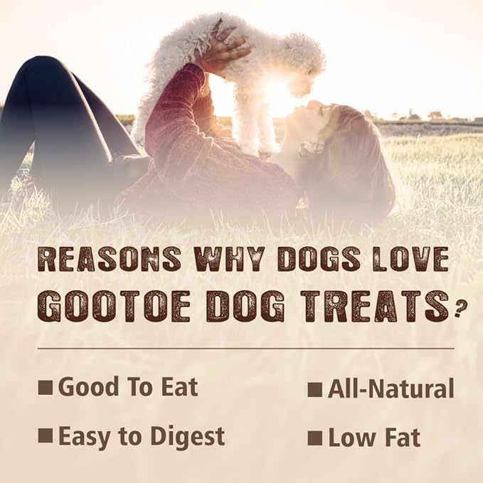 Gootoe Chicken Breast Jerky Dog Treats 1 lb, All Natural, Grain-Free, High-Protein, Low Fat, Healthy & Easily Digestible