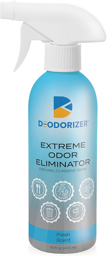 Extreme Odor Eliminator - Highly Effective for Severe Odor Problems - Food, Smoke, Pets, and Garbage - 16oz Spray