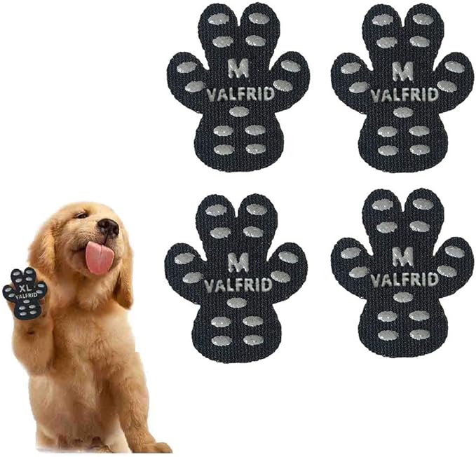 Dog Paw Protector Anti-Slip Grips to Keeps Dogs from Slipping On Hardwood Floors,Disposable Self Adhesive Resistant Dog Shoes Booties Socks Replacement M 24 Pieces