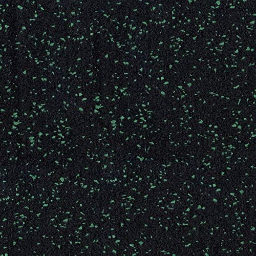 American Floor Mats 1/4in (7mm) Thick 10% Green 4' x 14' Heavy Duty Rubber Rolls, Protective Exercise Mats, Home Gym Rubber Flooring