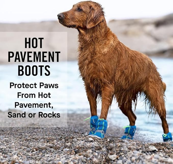 Canada Pooch Dog Boots for Hot Pavement - Dog Boots & Paw Protectors with Anti Slip Rubber | Water Friendly, Breathable Dog Shoes for Hot Days, Great for Dogs Neon Pink - Size 4