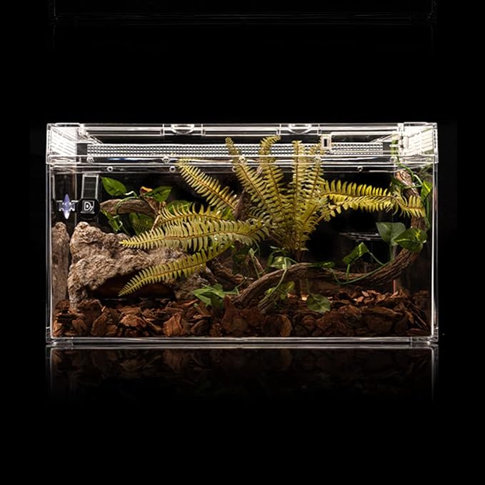 Reptile Simulation Rock Cave Hideouts Terrarium Habitat Décor Bearded Dragon Hideout for Turtles Lizards Snakes Crab (Medium)
