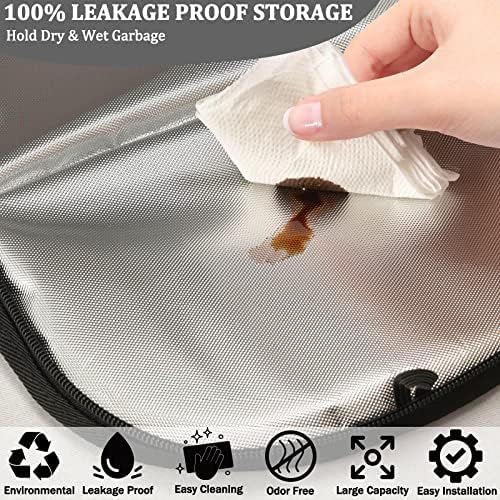 Cherry Black Car Trash Can Watercolor Fruit Leaves Car Garbage Bag - Image 4