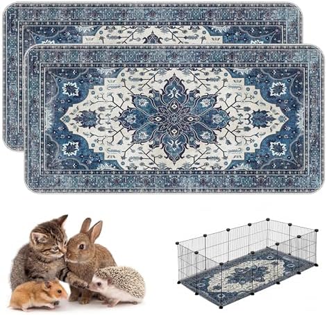 Washable Guinea Pig Pee Pads, Absorbent Reusable Guinea Pig Cage Liners by Peepads