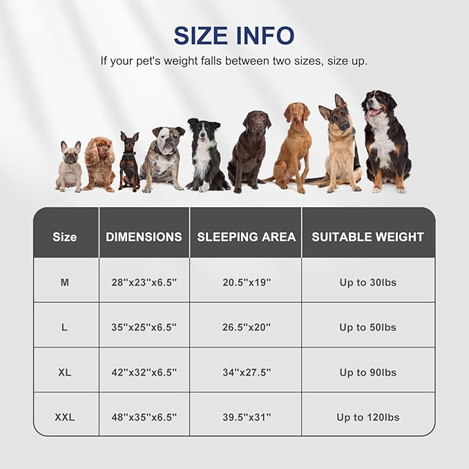 FURTIME Orthopedic Dog Beds Large Sized Dog, XL Washable Dog Sofa Bed for Large Dogs, Comfy Supportive Egg-Crate Foam Pet Couch Bed with Removable Cover, Waterproof Lining and Nonskid Bottom